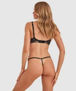 Faith Mini V Knicker - Black -BRAS N THINGS Sales faith mini v knicker black 00590502 1