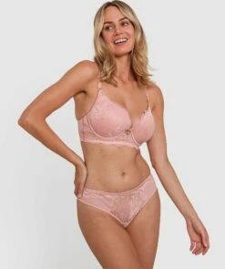 Fern Contour Plunge Bra - Rose