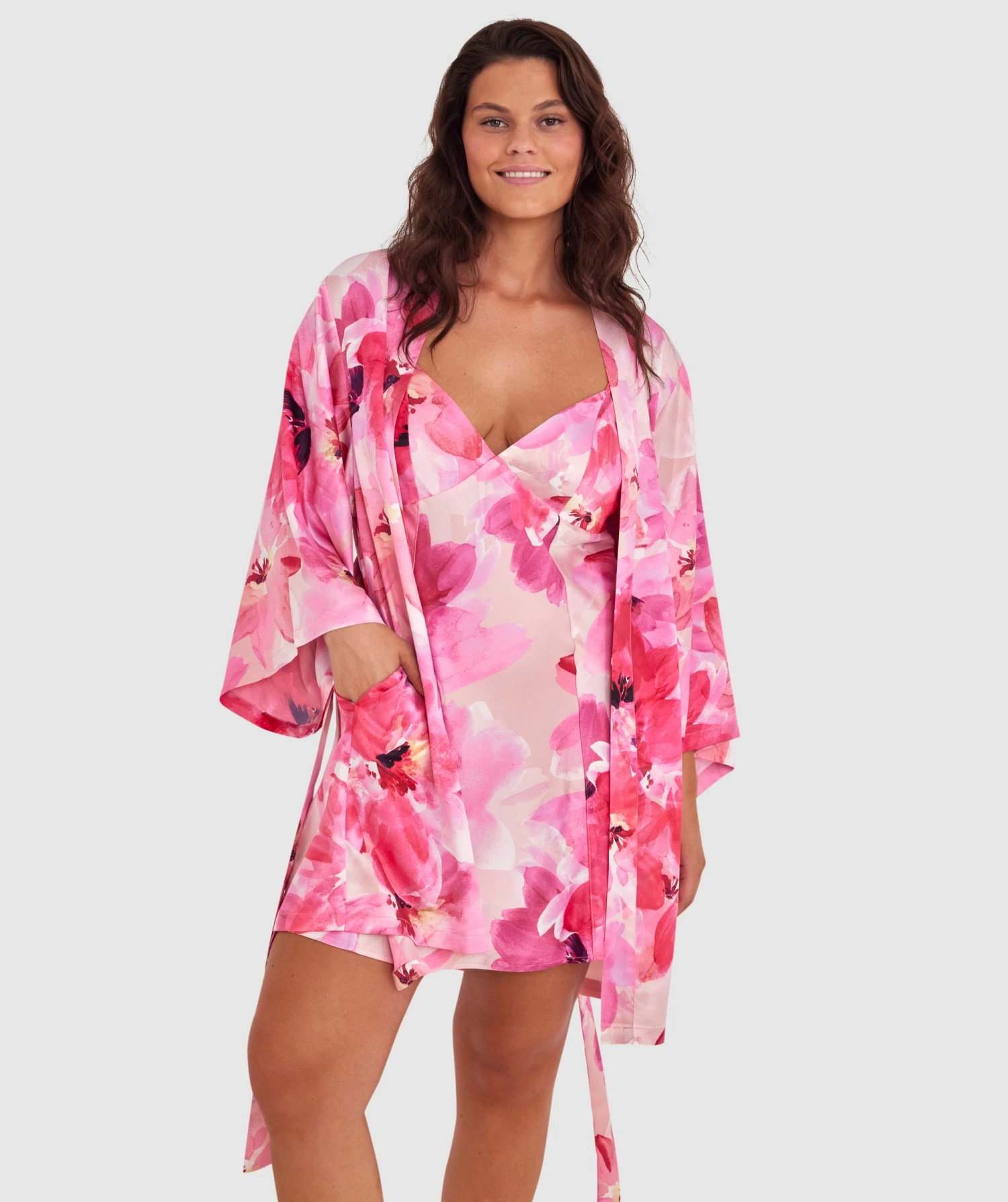 Florence Wrap With Large Scrunchie - Print Floral 4 Florence Wrap With Large Scrunchie - Print Floral - Image 2