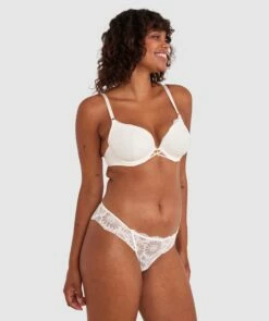 Floriane Brazilian Knicker - Ivory -BRAS N THINGS Sales floriane brazilian knicker ivory 01478301 2