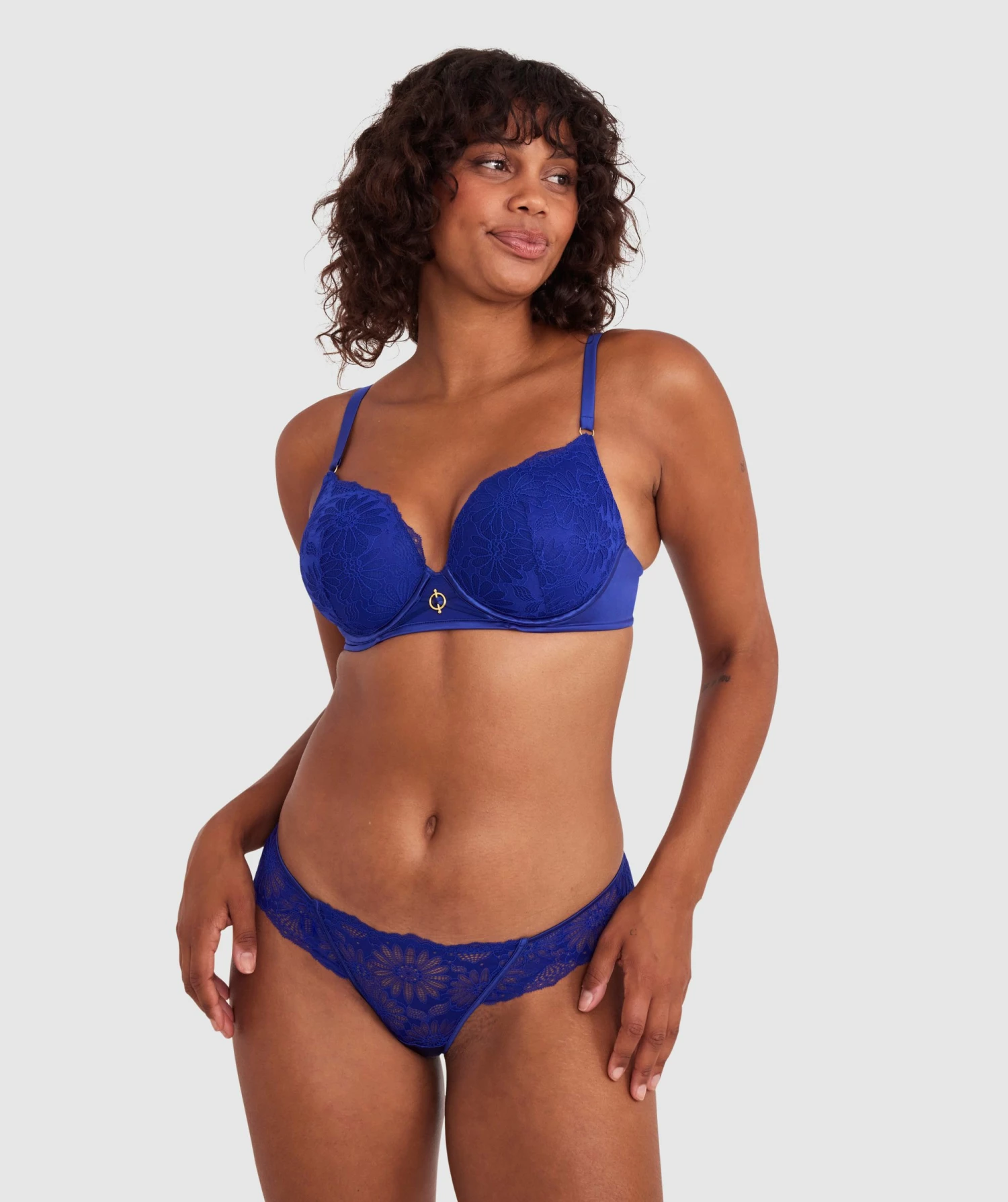 Floriane Brazilian Knicker - Navy 4 Floriane Brazilian Knicker - Navy - Image 2