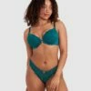 Floriane Contour Plunge Bra - Dark Green -BRAS N THINGS Sales floriane contour plunge bra dark green 01478101 5