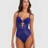 Floriane Push Up Bodysuit - Navy -BRAS N THINGS Sales floriane push up bodysuit navy 01478601