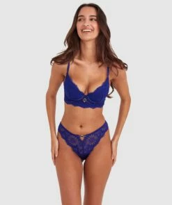 Floriane Push Up Bra - Navy -BRAS N THINGS Sales floriane push up bra navy 01478401 4