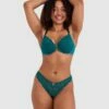 Floriane V String - Dark Green -BRAS N THINGS Sales floriane v string dark green 01478201 5