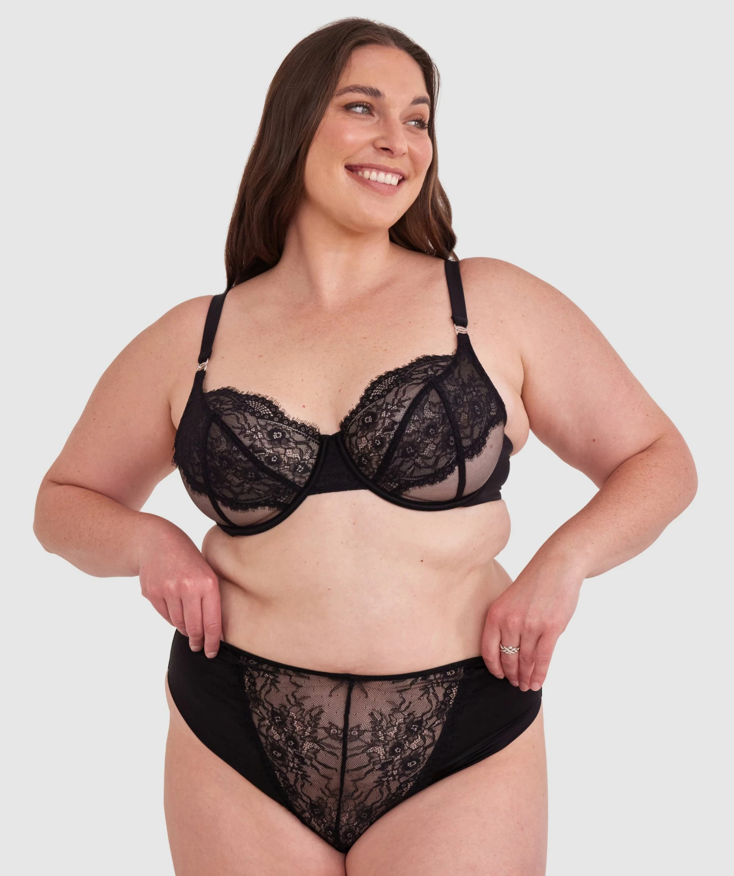 Inez Full Cup Underwire Bra - Black 4 Inez Full Cup Underwire Bra - Black - Image 2