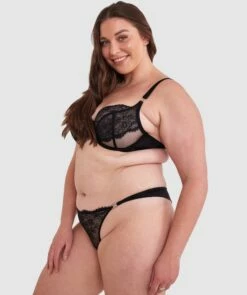 Inez V String - Black -BRAS N THINGS Sales inez v string black 01409503 10