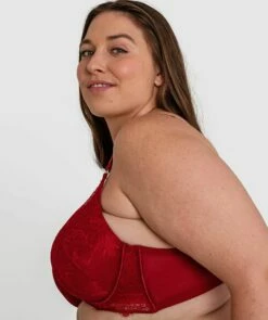 Ingrid Contour Plunge Bra - Dark Red -BRAS N THINGS Sales ingrid contour plunge bra dark red 01279103 10