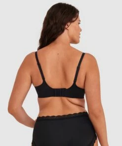 Inner Essence Full Cup Plunge Bra - Black -BRAS N THINGS Sales inner essence full cup plunge bra black 01325402 1