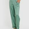 Liquid Satin Long Pant - Green 2 Liquid Satin Long Pant - Green -BRAS N THINGS Sales liquid satin long pant green 01344805 6