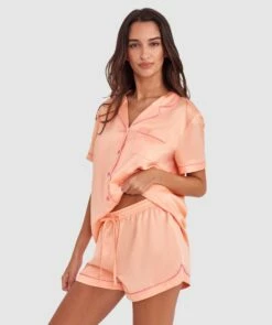 Liquid Satin Short - Light Coral -BRAS N THINGS Sales liquid satin short light coral 00634513 1