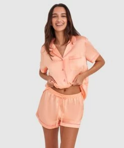 Liquid Satin Short - Light Coral -BRAS N THINGS Sales liquid satin short light coral 00634513 4