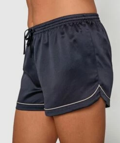 Liquid Satin Shorts - Navy
