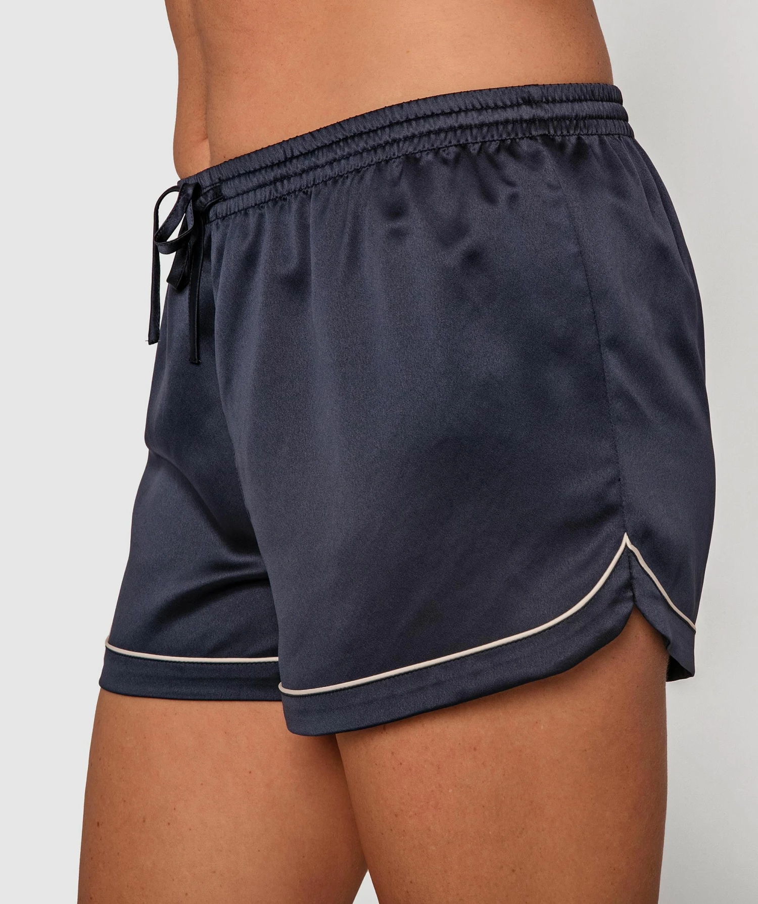 Liquid Satin Shorts - Navy 3 Liquid Satin Shorts - Navy