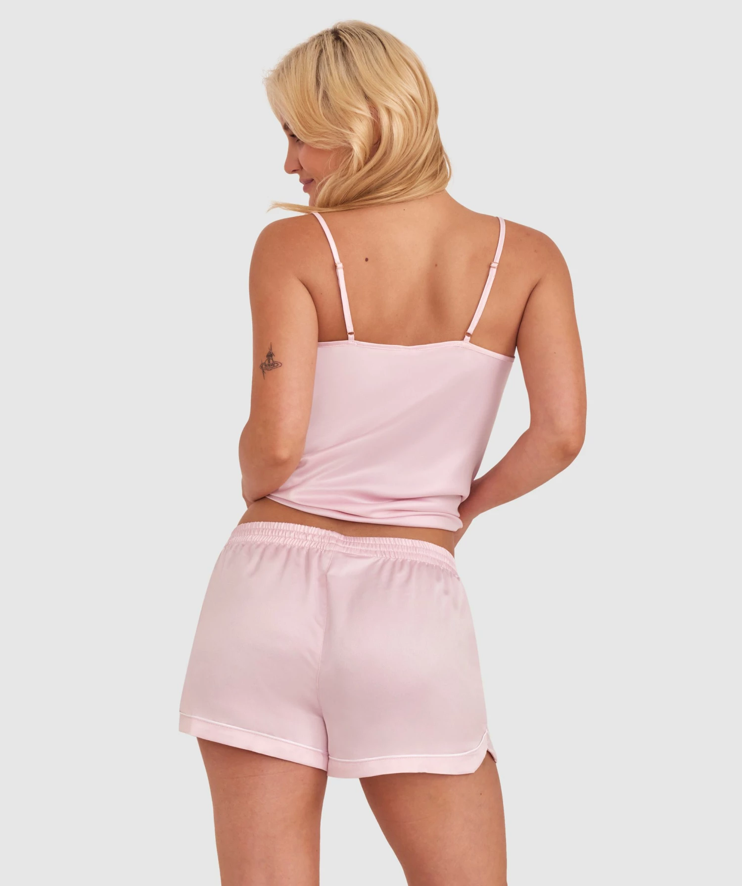 Liquid Satin Shorts - Pink 6 Liquid Satin Shorts - Pink - Image 4