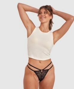Lottie Tanga Brief - Black 11 Lottie Tanga Brief - Black -BRAS N THINGS Sales lottie tanga brief black 01436801 15