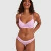 Luxe Lace Bikini Brief - Pink 1 Luxe Lace Bikini Brief - Pink -BRAS N THINGS Sales luxe lace bikini brief pink 01487301 9