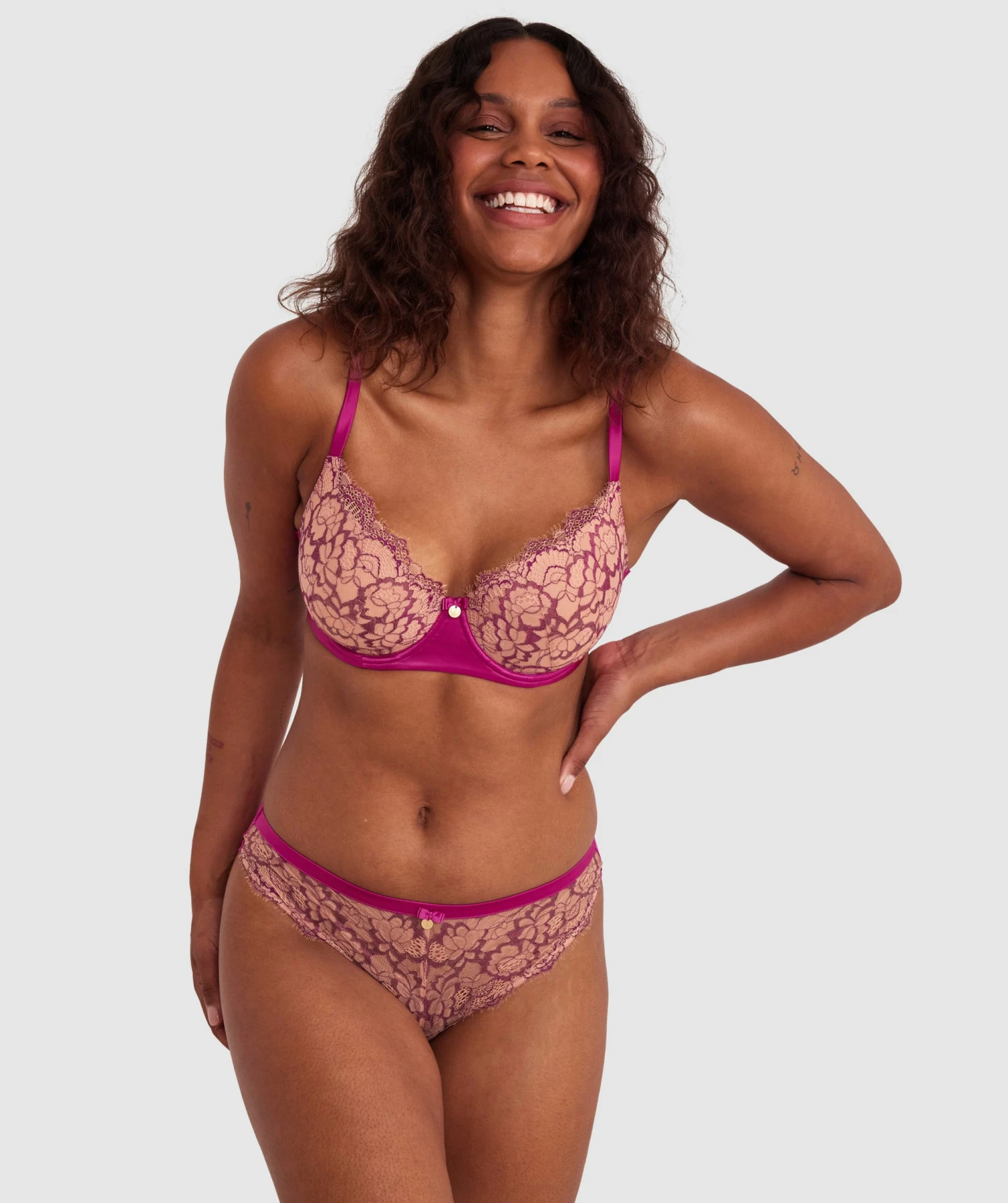 Madrid Brazilian Knicker - Rose 4 Madrid Brazilian Knicker - Rose - Image 2