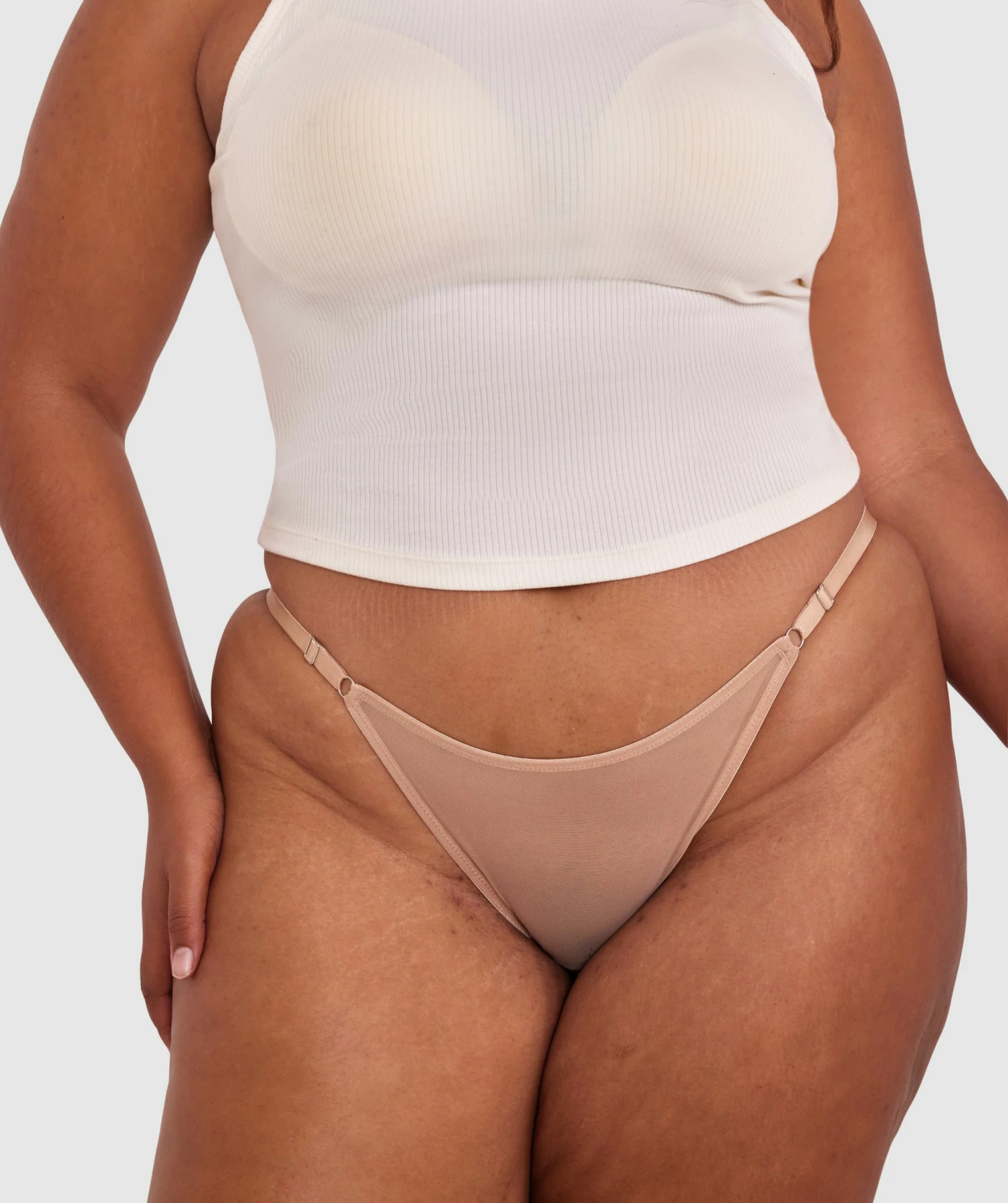 Mesh Basics Bikini - Nude 3 7 Mesh Basics Bikini - Nude 3 - Image 5