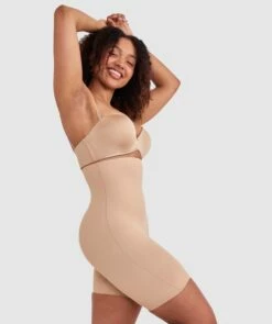 Microfibre Thigh Shaper - Nude -BRAS N THINGS Sales microfibre thigh shaper nude 00492801 5