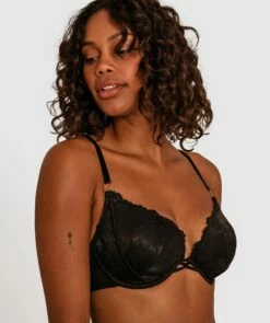 Nara Plunge Contour Bra - Black 9 Nara Plunge Contour Bra - Black -BRAS N THINGS Sales nara plunge contour bra black 01263405 5