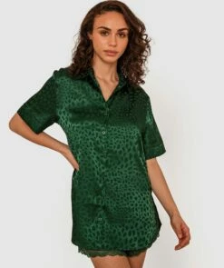 Nara Short Sleeve Shirt - Dark Green