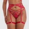 Night Games Bleeding Hearts Suspender - Red