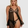 Night Games Empowered Underwire Babydoll - Black 1 Night Games Empowered Underwire Babydoll - Black -BRAS N THINGS Sales night games empowered underwire babydoll black 01399101 3