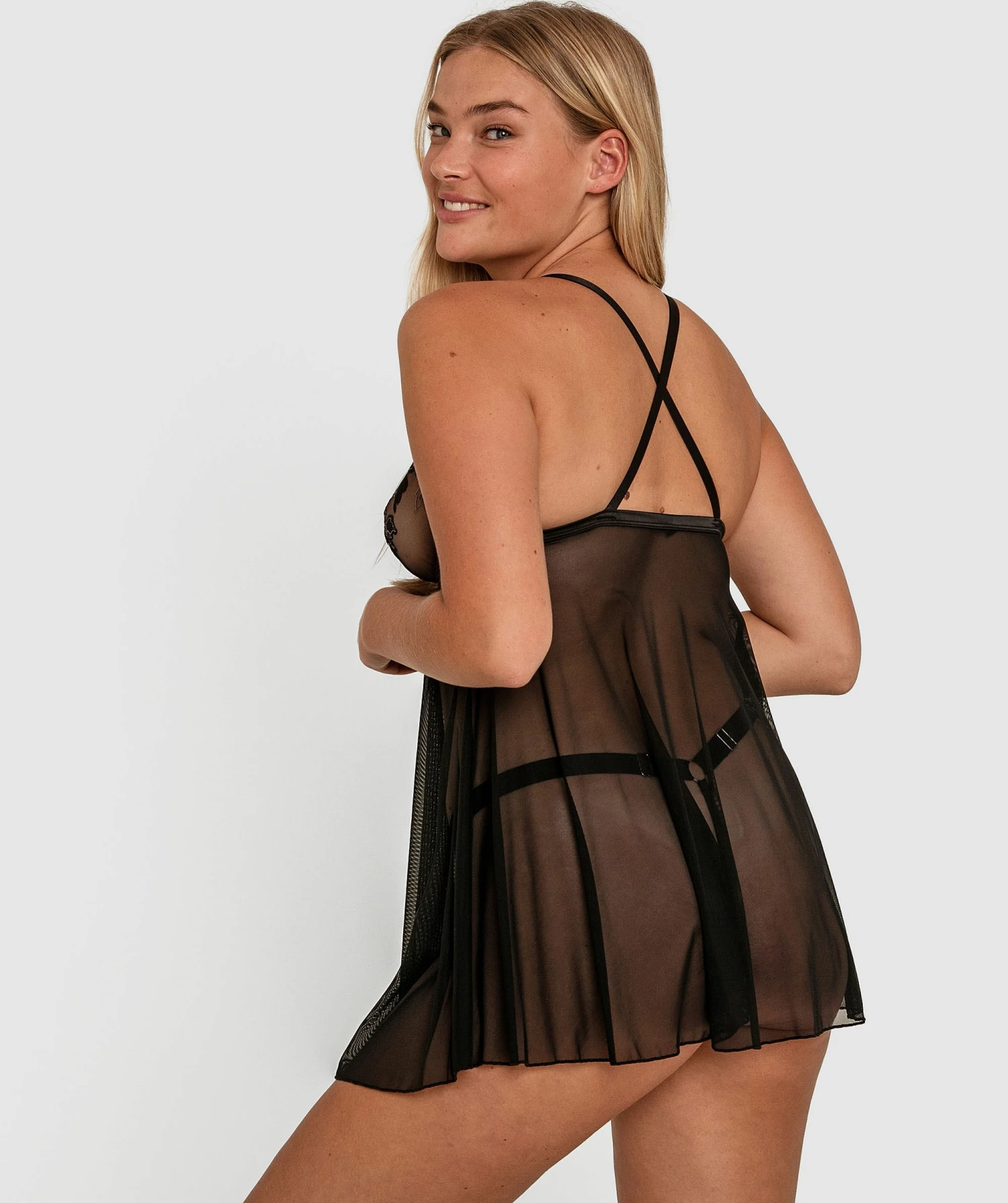 Night Games Empowered Underwire Babydoll - Black 5 Night Games Empowered Underwire Babydoll - Black - Image 3