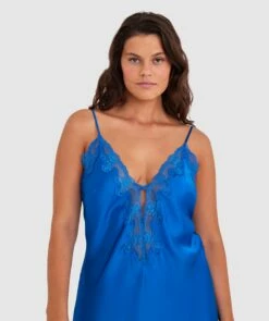 Night Games Fantasy Slip - Blue -BRAS N THINGS Sales night games fantasy slip blue 01481403