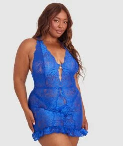 Night Games Malibu Nights Slip Dress - Cobalt Blue