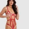 Night Games Sassy Cupless Bodysuit - Red 1 Night Games Sassy Cupless Bodysuit - Red -BRAS N THINGS Sales night games sassy cupless bodysuit red 01449701 9