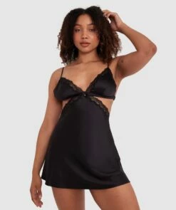 Night Games Summer Crush Slip - Black