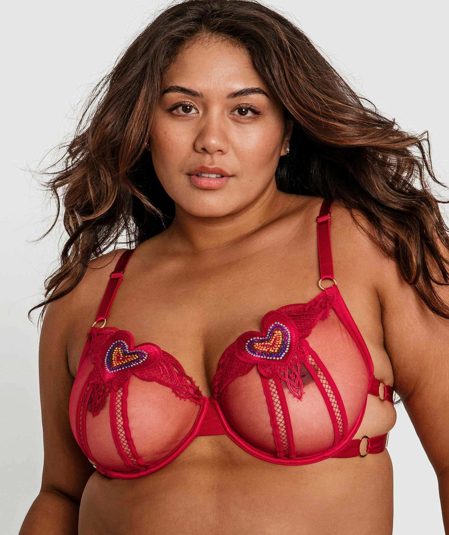 Night Games Valentines Underwire Soft Cup - Red 4 Night Games Valentines Underwire Soft Cup - Red - Image 2