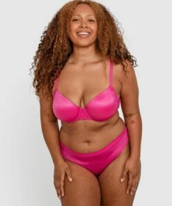 Planet Bliss Lace Contour Bra - Fuchsia Pink -BRAS N THINGS Sales planet bliss lace contour bra fuchsia pink 01239102