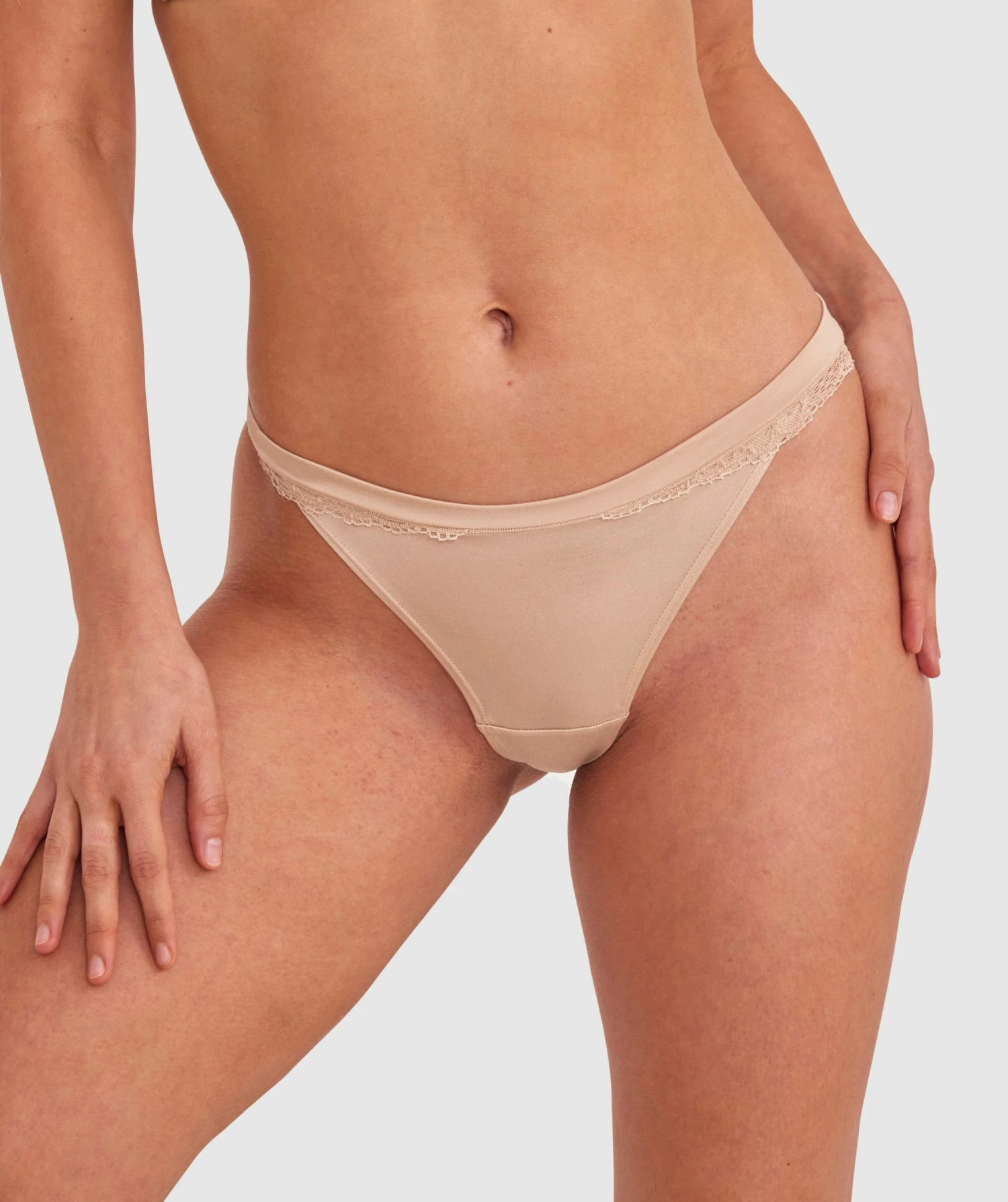 Planet Bliss Lace V String - Nude 2 3 Planet Bliss Lace V String - Nude 2