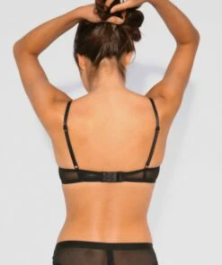 Posie Lace Push Up Bra - Black/Nude -BRAS N THINGS Sales posie lace push up bra black nude 00496602 3
