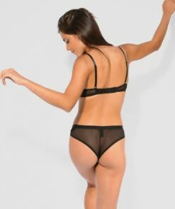 Posie Lace Push Up Bra - Black/Nude -BRAS N THINGS Sales posie lace push up bra black nude 00496602 4