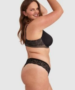 Pure Body Full Cup Bra - Black -BRAS N THINGS Sales pure body full cup bra black 00891701 5