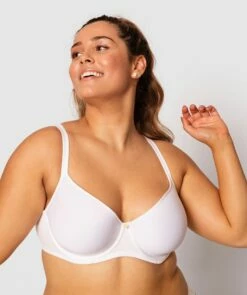 Pure Body Full Cup Bra - White 10 Pure Body Full Cup Bra - White -BRAS N THINGS Sales pure body full cup bra white 00891703 5