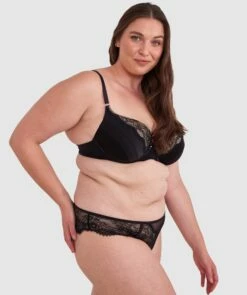 Revolve Removable Wire Contour Plunge Bra - Black -BRAS N THINGS Sales revolve removable wire contour plunge bra black 01441301