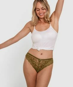 Romance Brazilian Knicker - Khaki
