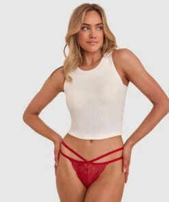 Romance Mini V Knicker - Red -BRAS N THINGS Sales romance mini v knicker red 01086003 1