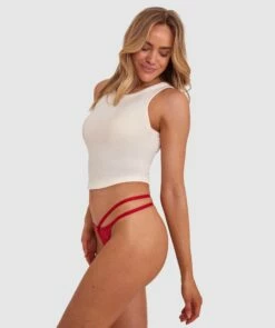 Romance Mini V Knicker - Red -BRAS N THINGS Sales romance mini v knicker red 01086003