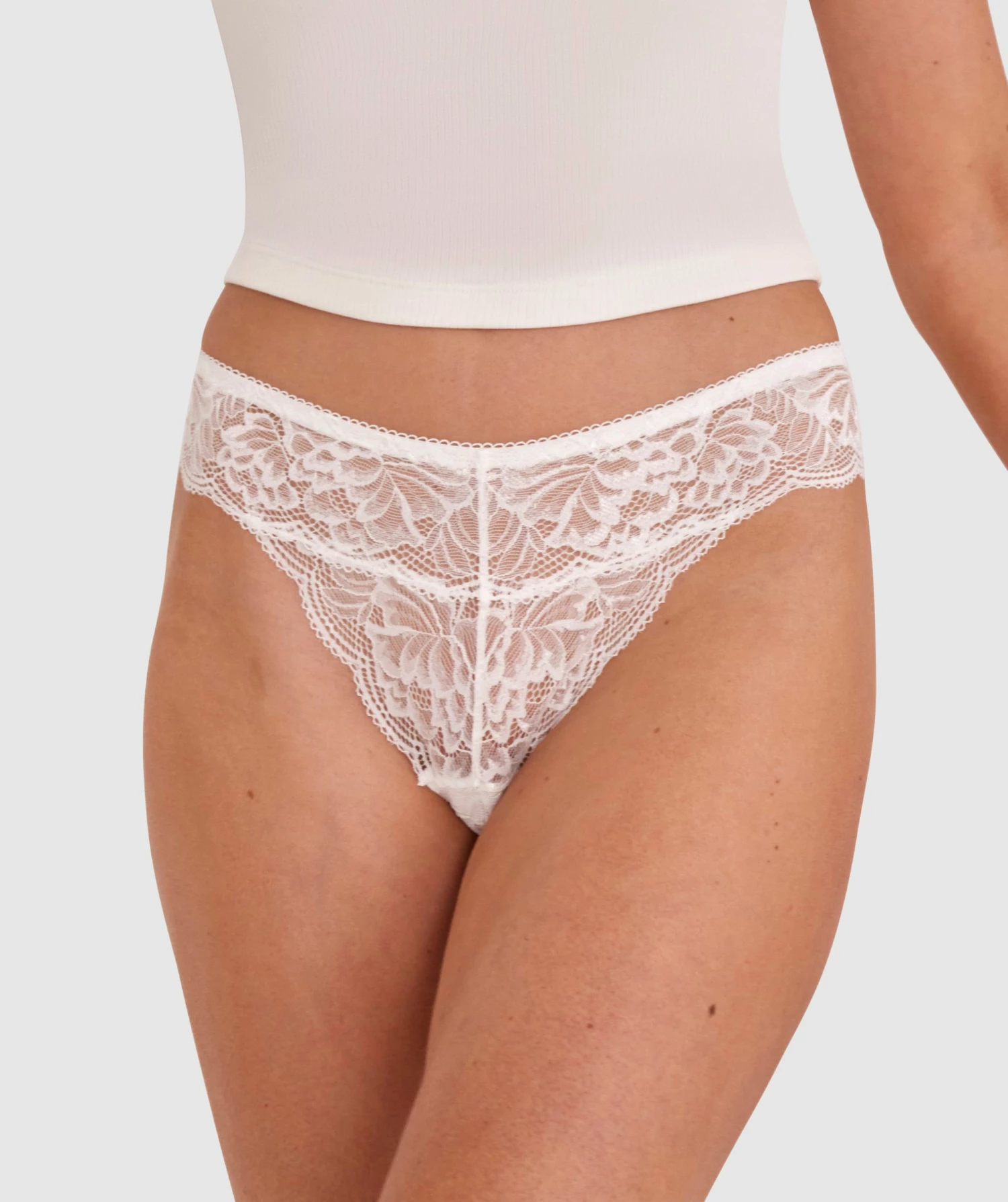 Romance V String Knicker - Ivory 3 Romance V String Knicker - Ivory