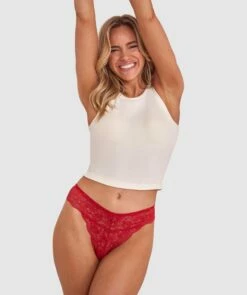 Romance V String Knicker - Red -BRAS N THINGS Sales romance v string knicker red 00590007 1