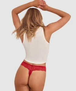 Romance V String Knicker - Red -BRAS N THINGS Sales romance v string knicker red 00590007