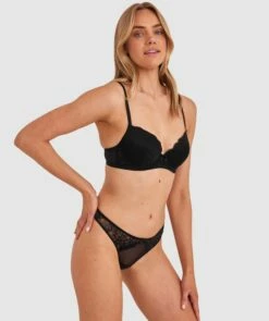 Sally V String - Black -BRAS N THINGS Sales sally v string black 01484304 2