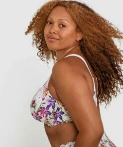 Sapphire Full Cup Bra - Floral Print/White -BRAS N THINGS Sales sapphire curvy underwire bra print floral 00015745 3