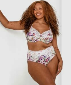 Sapphire Full Cup Bra - Floral Print/White
